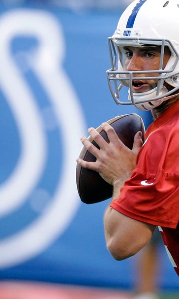 Electric! Colts' Luck thrills crowd with a slide at practice